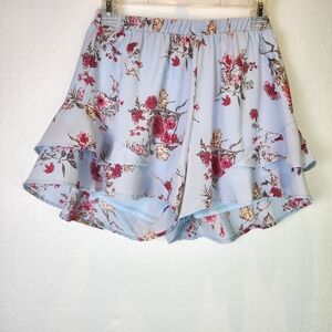 Altar'd State Floral Ruffle Shorts Cottagecore Botanical Coastal Small